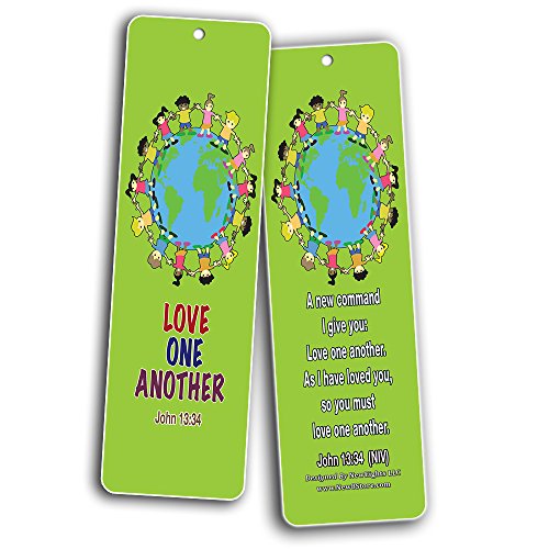 Kids Religious Bookmarks Cards (30-Pack)- Christian Character Building Bible Scriptures - Encourage Good Behavior - for Sunday School Homeschooling VBS Camp Bible Journaling Wall Decor Gift