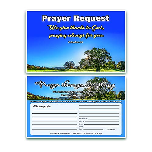 Prayer Request Pew Cards (60-Pack) - NEPC1042 Nature - Variety Nature Theme Designs To Collect Prayer Requests