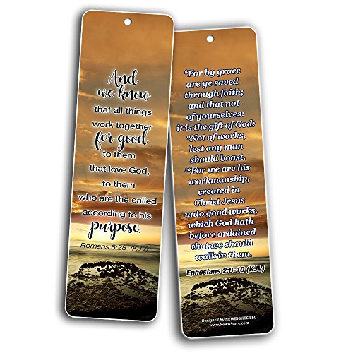 Most Highlighted Bible Verses Bookmarks Cards Bulk Set - KJV Version (12-Pack)- Religious Christian Inspirational Gifts to Encourage Men Women Boys Girls - Bible Study Sunday School War Room Decor