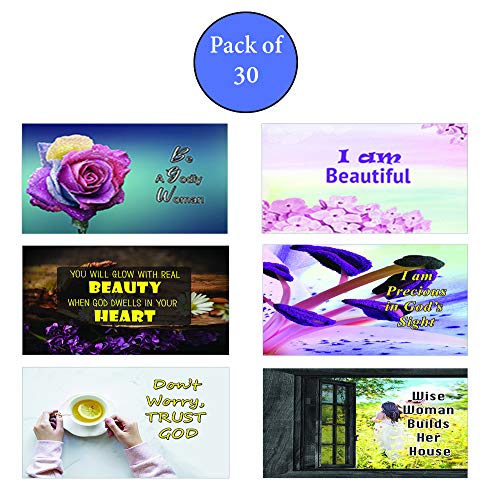 Devotional Bible Verses for Women Postcards (30-Pack) - Perfect Giveaway for Ministries and Sunday Schools