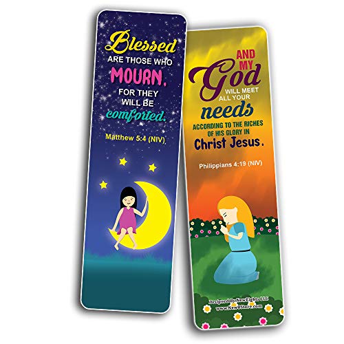 Top Bible Verses about God's Blessings NIV Bookmarks for Women (60-Pack) - Church Memory Verse Sunday School Rewards - Christian Stocking Stuffers Birthday Party Favors Assorted Bulk Pack