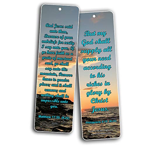 Religious Bible Quotes Bookmarks for Doing The Impossible (KJV) (60-Pack) - Compilation of Motivational Bible Verses