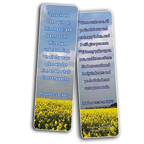 KJV Inspirational Bible Verses for Cancer Patients Bookmarks (60-Pack)