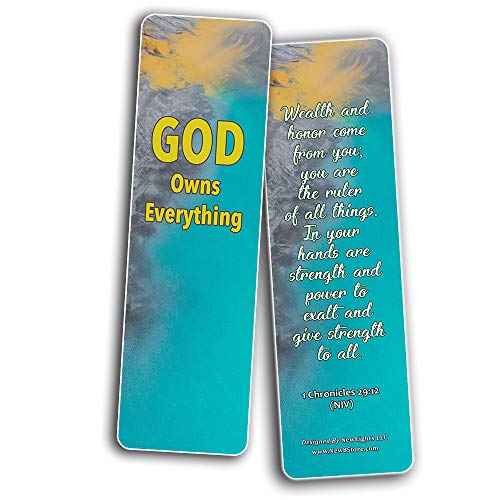 Christian Bookmarks for Biblical Financial Principles Series 1 (60-Pack) - Bible Study Resources Materials - Great Stocking Stuffer Easter Cards