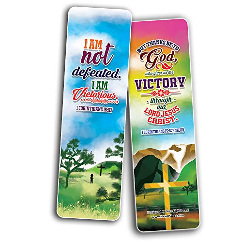 I AM Daily Declaration for Christian Bookmarks NKJV Series 1 (30-Pack) - Stocking Stuffers for Boys Girls - Children Ministry Bible Study Church Supplies Teacher Classroom Incentives Gift