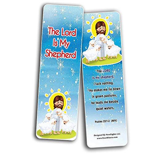 Popular Bible Verses about The Lord Is My Shepherd Bookmarks Cards (30-Pack) - Daily Memory Verses For Children