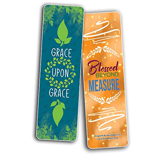 Inspirational Encouragement Christian Quotes Bookmarks Series 2 (60-Pack) - Church Memory Verse Sunday School Rewards - Christian Stocking Stuffers Birthday Party Favors Assorted Bulk Pack