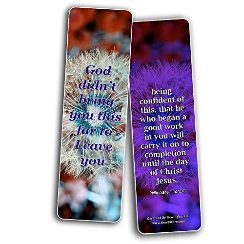 Inspirational Quotes About Christian Life Bookmarks (60-Pack) - Perfect Gift away for Sunday School and Ministries