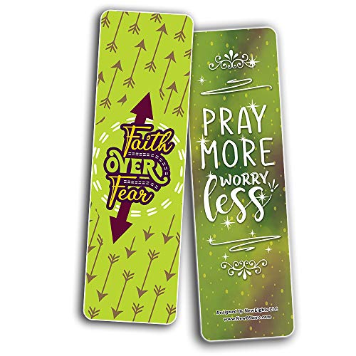 Inspirational Encouragement Christian Quotes Bookmarks Series 2 (60-Pack) - Church Memory Verse Sunday School Rewards - Christian Stocking Stuffers Birthday Party Favors Assorted Bulk Pack