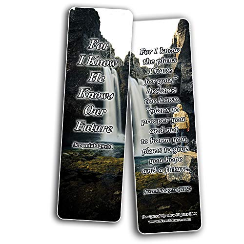 Seek God's Plan Memory Verses Bookmarks (60-Pack) - Great Giveaways for ministries and Sunday Schools