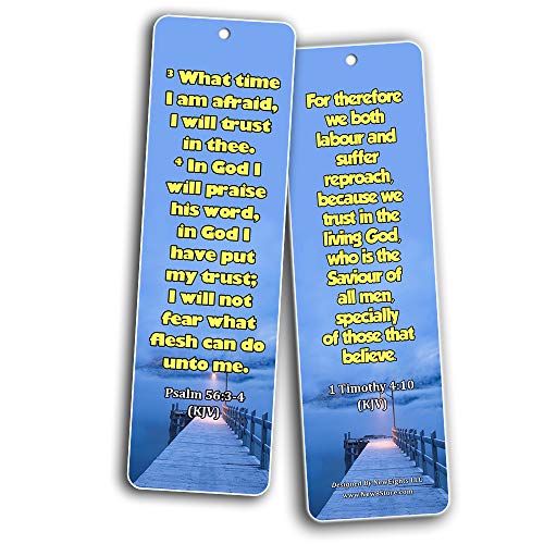 Life Bible Verses Bookmarks KJV (60 Pack) - Perfect Giftaway for Sunday School