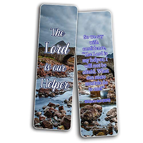 Encouraging Scriptures Bookmarks About God's Protection And Inspire Godly Courage (30-Pack) - Church Memory Verse Sunday School Rewards - Christian Stocking Stuffers Birthday Assorted Bulk Pack