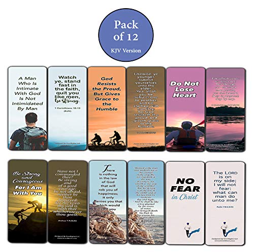 Popular Bible Verses for Men Bookmarks KJV (12-Pack)