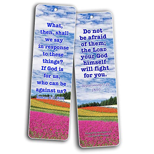 Overcome Life's Battle and Spiritual Warfare Bible Verses Bookmarks (30 Pack) - Spiritual Warfare Scriptures to Read, Pray, and Memorize