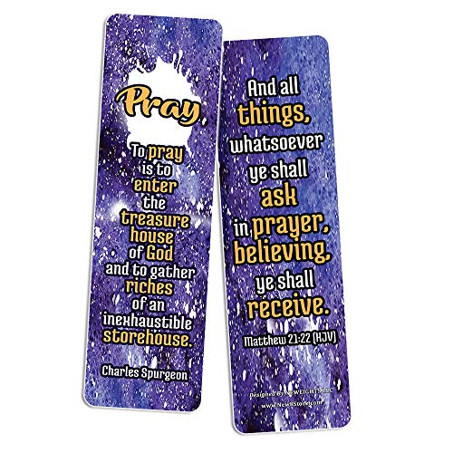 Christian Prayer Inspirational Bookmarks Cards KJV