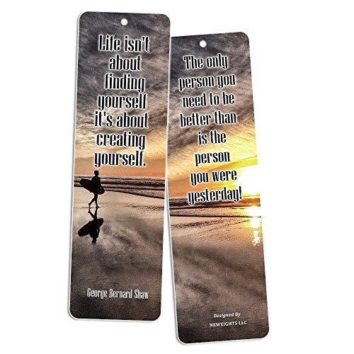Inspirational Quotes Bookmarks Cards (30-Pack) - For Inspiring and Encouraging Men and Women - Sunday School Rewards Christian Stocking Stuffers Birthday Party Favors Assorted Bulk Pack