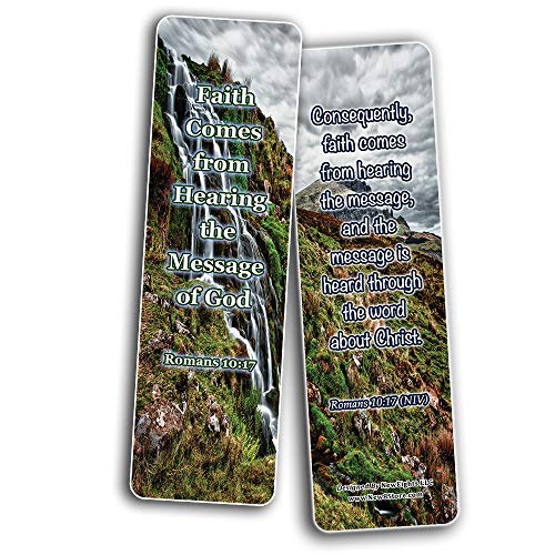 Step Out in Faith Memory Verses Bookmarks (30-Pack) - Handy Trust in God Scripture Cards Buy in Bulk