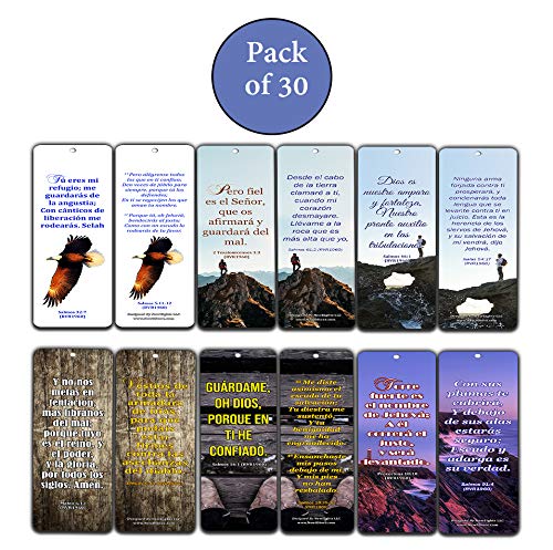 Spanish 12 Powerful Scriptures for Protection and Safety - RVR1960 (30-Pack)