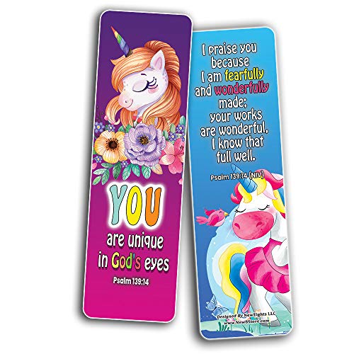 Christian Bookmarks Cards - Unicorn (12-Pack)