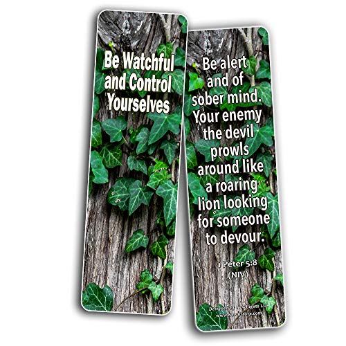 Bible Verses Bookmarks about Focus on God to Empty Out Negative Thoughts (30 Pack) - Bible Verses That Help To Be Cheerful Despite Setbacks