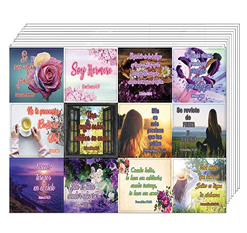 Encouraging Religious Stickers - Spanish Christian Stickers for Women Series