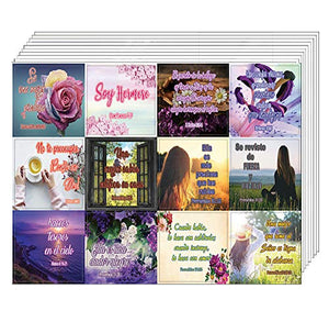 Encouraging Religious Stickers - Spanish Christian Stickers for Women Series