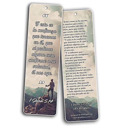 Spanish Bookmarks - Popular Inspirational Bible Verses (12-Pack)- Stocking Stuffers for Men Women Teens Kids - Devocionales Cristianos en Espa¤ol Gift Idea for Thanksgiving Christmas Baptism Birthday