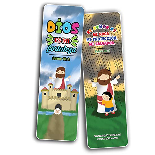 Spanish Knowing God Christian Bookmarks Cards (30-Pack) - Stocking Stuffers for Boys Girls - Children Ministry Bible Study Church Supplies Teacher Classroom Incentives Gift