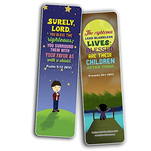 Top Bible Verses about God's Blessings NIV Bookmarks for Men (30-Pack) - Stocking Stuffers for Boys - Children Ministry Bible Study Church Supplies Teacher Classroom Incentives Gift