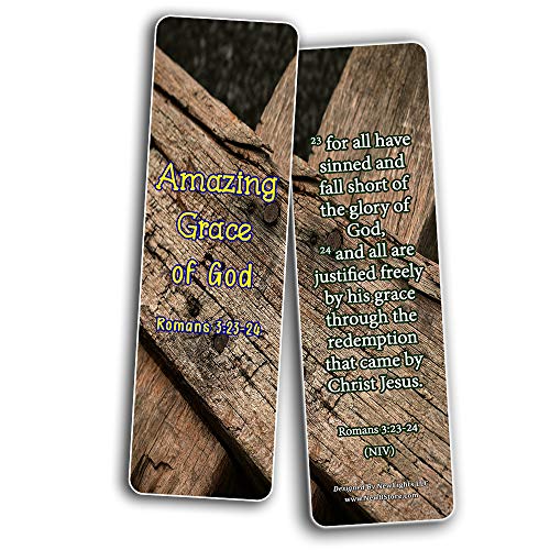 Love and Grace of God Scriptures Bookmarks (30 Pack) - Well Designed and Easy To Memorize Bible Verses - Stocking Stuffers Adoration Devotional Bible Study - Church Ministry Supplies Classroom Gifts