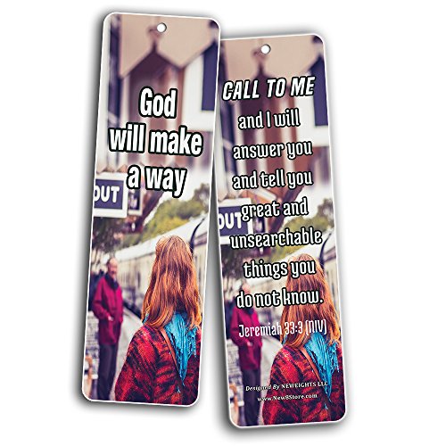 Religious Bookmarks for Women (12-Pack Series 2) - Bible Verses Encouragement in Christian Faith Living - Great Gifts for Women Moms Daughters Christmas Thanksgiving Stuffers - Philippians 4:13