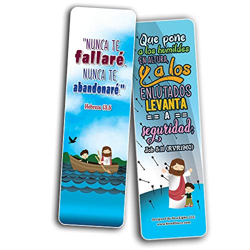 Spanish God's Comfort Christian Living Bookmarks (60-Pack) - Church Memory Verse Sunday School Rewards - Christian Stocking Stuffers Birthday Party Favors Assorted Bulk Pack