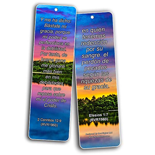 Spanish Bible Verses About Grace (60 Pack) - Perfect Giftaway for Sunday School and Learn Spanish Language