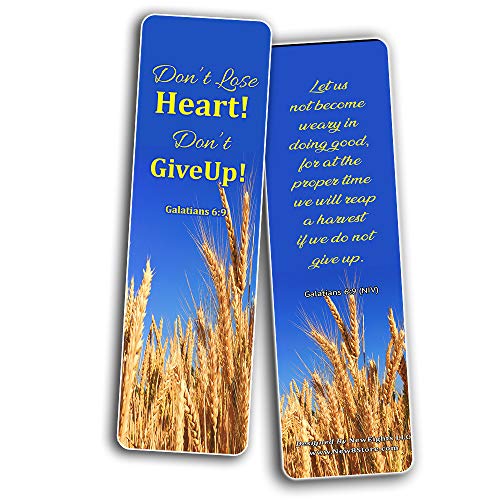 Religious Bookmarks Cards for Men Women About Waiting on God to Answer Prayer (60 Pack) - Perfect Giftaway for Sunday School and Ministries