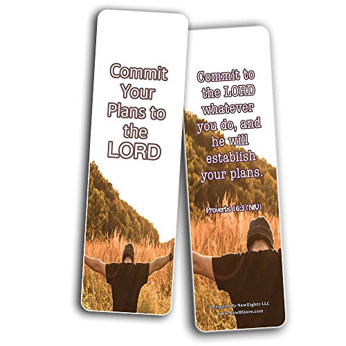 Scriptures Bookmarks - Bible Verses about Trusting God (60 Pack) - Perfect Gift away for Sunday School and Ministries - Stocking Stuffers Adoration Devotional Bible Study - Church Ministry Supplies