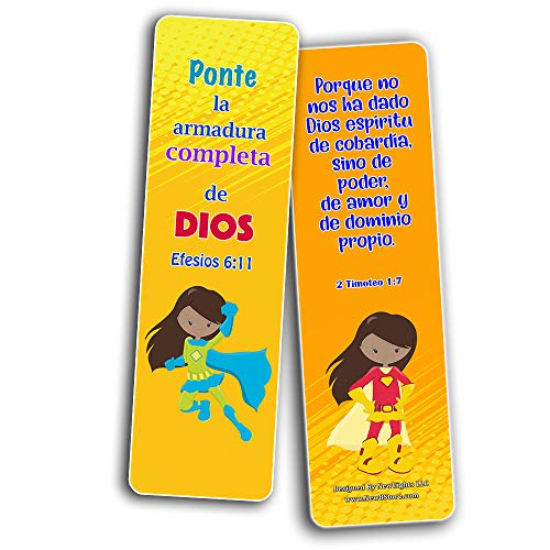 Spanish Religious Bookmarks for Kids - Super Hero (12-Pack)
