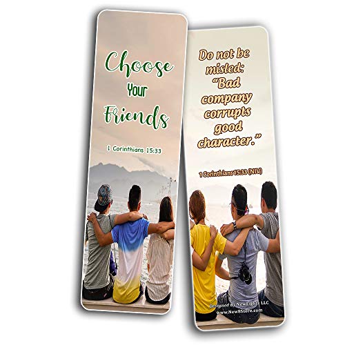 Scriptures Bookmarks - Bible Verses about Friendship (60 Pack) - Perfect Gift away for Sunday School and Ministries - Stocking Stuffers Adoration Devotional Bible Study - Church Ministry Supplies