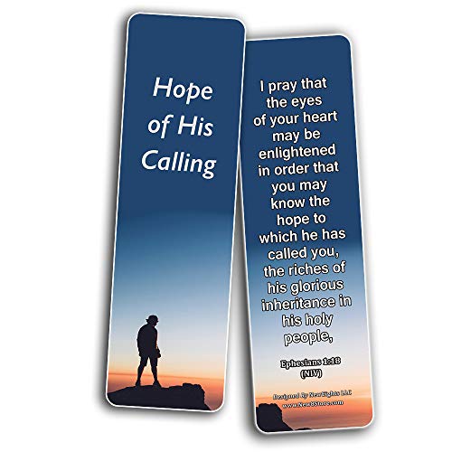 Hope Bible Verses Bookmarks (60 Pack) - Perfect Giveaways for Sunday School and Ministries Designed to Inspire Women and Men