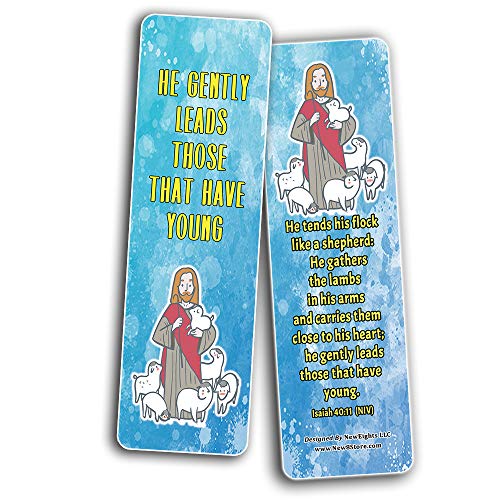 Popular Bible Verses about The Lord Is My Shepherd Bookmarks Cards (30-Pack) - Daily Memory Verses For Children