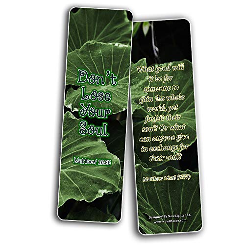 Inspirational Bible Verses about the Soul Bookmarks (60 Pack) - Perfect Gift away for Sunday School and Ministries - Stocking Stuffers Adoration Devotional Bible Study - Church Ministry Supplies Gifts