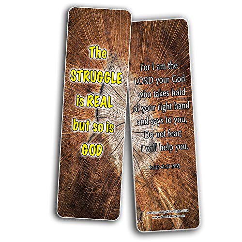 Trusting God And Not Worrying Religious Christian Bookmarks (60-Pack) - Perfect Giftaway for Sunday School and Ministries