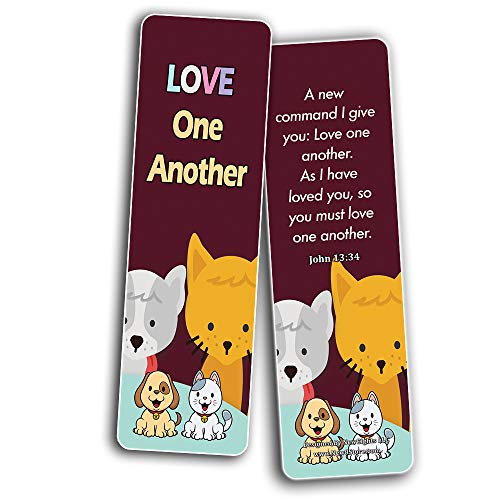 Encouraging Bible Verses Bookmarks for Kids (60-Pack) - Animal Series 1 - Perfect Giveaways for Ministries and Sunday Schools