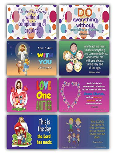 Daily Devotional Topical Bible Verses for Kids NIV Flashcards (30 cards x 4 set )