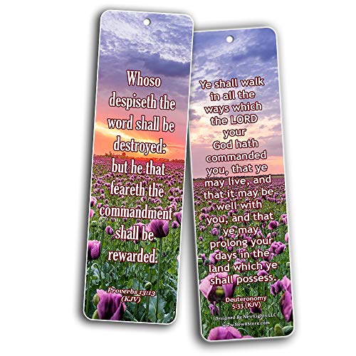 KJV Scriptures Bookmarks - Rewards for Obeying God (60-Pack) - Perfect Gift Idea for Friends and Loved Ones