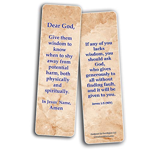Pray Over your Children Bookmarks (30 Pack) - Handy Sample Prayer for Kids To Learn and Memorize