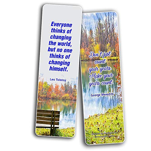 Inspirational Quotes Bookmarks Cards Series 3 (12-Pack)