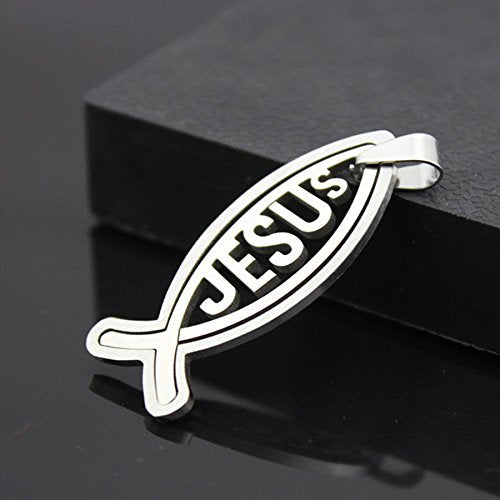 NewEights Jesus Fish Pendant Ball Bead Chain