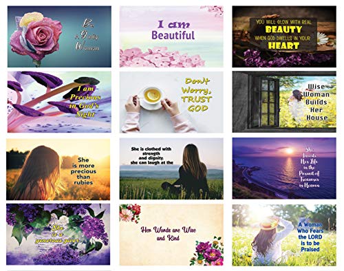 Christian Women Postcards NEPC1033+NEPC1034 (60-Pack) - Multiple Encouraging Postcards
