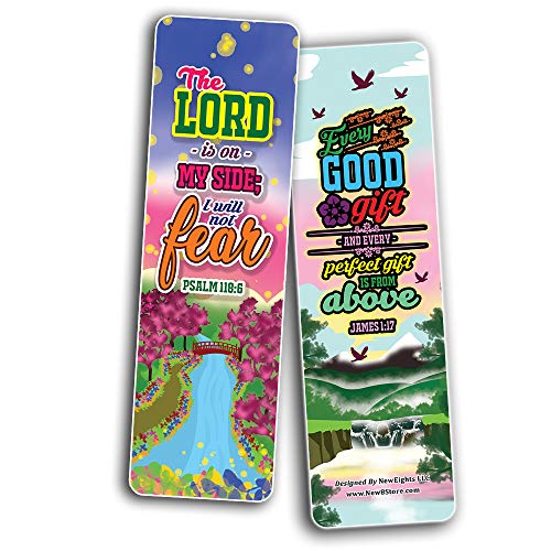 Inspirational Quotes Bible Verse Bookmarks (30-Pack) - Stocking Stuffers for Boys Girls - Children Ministry Bible Study Church Supplies Teacher Classroom Incentives Gift