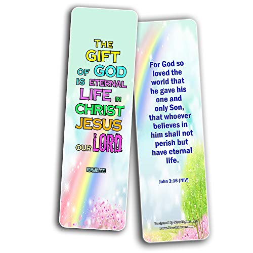 Jesus Has Risen Religious Bookmarks Cards for Kids (60 Pack) - Perfect Gift away for Sunday School and Ministries - Reverence Bible Texts VBS Sunday School Easter Baptism Thanksgiving Christmas Reward